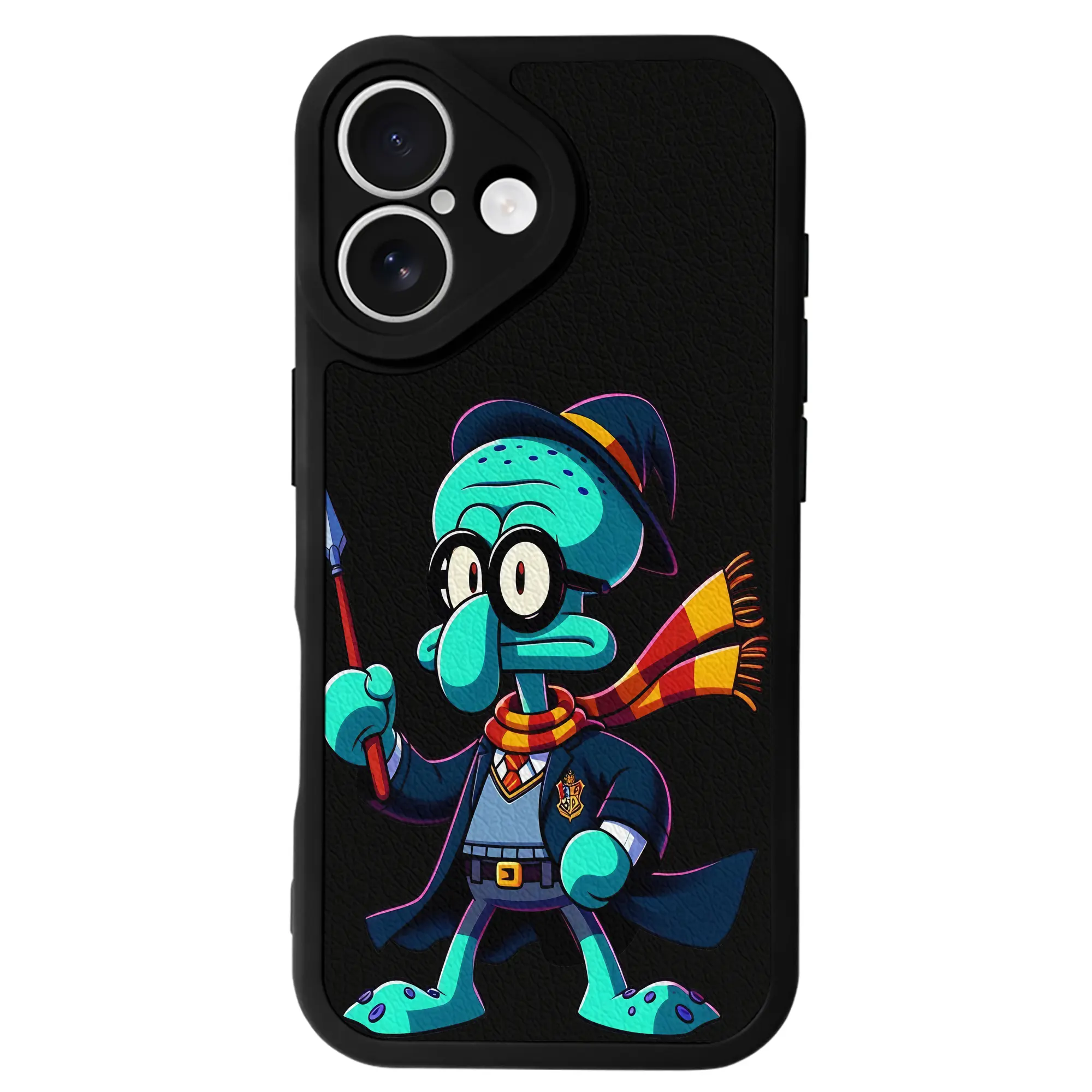 スポンジボブ グッズ イカルド - IPhone 16シリーズ対応 ・ シリコンスマホケース ・ レザー調 ・ 高精度フィット ・ 耐衝撃 ・ ワイヤレス充電対応 ・ 精密カット